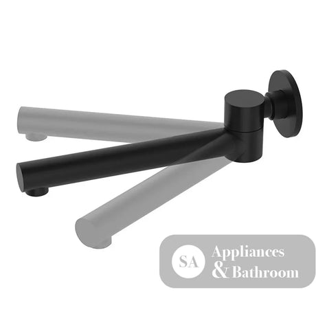 Fienza 228125B-LF Kaya Swivel Basin/Bath Outlet Matte Black - Wall Spouts
