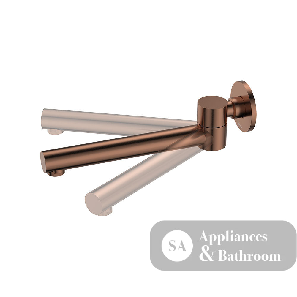 Fienza 228125CO-LF Kaya Swivel Basin/Bath Outlet Brushed Copper - Wall Spouts