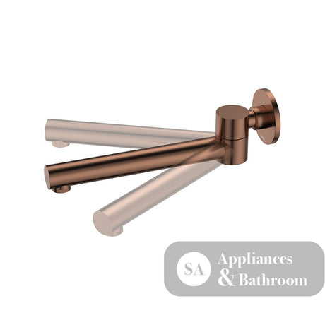 Fienza 228125CO-LF Kaya Swivel Basin/Bath Outlet Brushed Copper - Wall Spouts
