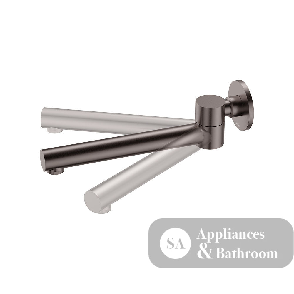 Fienza 228125GM-LF Kaya Swivel Basin/Bath Outlet Gun Metal - Wall Spouts