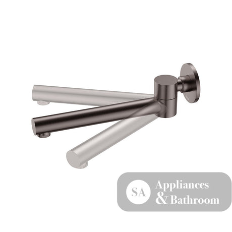 Fienza 228125GM-LF Kaya Swivel Basin/Bath Outlet Gun Metal - Wall Spouts