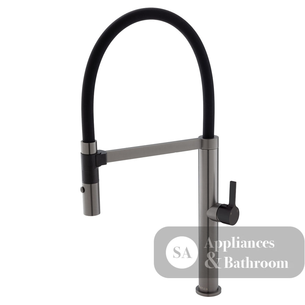 Fienza 229109GM-LF Sansa Pull Down Sink Mixer Gun Metal - Kitchen Mixer Taps
