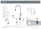 Fienza 233108GM-LF Tono Pull Out Sink Mixer Gun Metal - Kitchen Mixer Taps