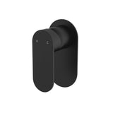 Fienza 234101B-LF Empire Slim Wall Mixer Oval Plate Lead Free Matte Black - Bathroom Wall Mixers
