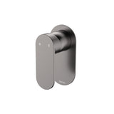 Fienza 234101GM-LF Empire Slim Wall Mixer Oval Plate Lead Free Gun Metal - Bathroom Wall Mixers