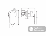 Fienza 234101UB-2-LF Empire Slim Wall Mixer Round Plate Lead Free Urban Brass - Bathroom Wall Mixers