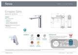 Fienza 234103-LF Empire Slim Basin Mixer Cold Start Lead Free Chrome - Basin Mixers