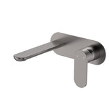 Fienza 234106GM-LF Empire Slim Basin/Bath Wall Mixer Set Oval Plate 160mm Outlet Lead Free Gun Metal - Bathroom Wall