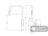 Fienza 234108-LF Empire Slim Pull Out Sink Mixer Lead Free Chrome - Kitchen Mixer Taps