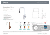 Fienza 234108GM-LF Empire Slim Pull Out Sink Mixer Lead Free Gun Metal - Kitchen Mixer Taps