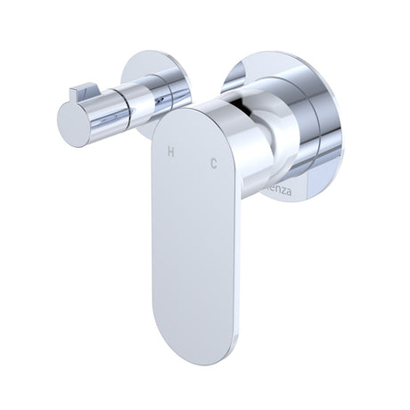 Fienza 234112-4-LF Empire Slim Wall Diverter Mixer Small Round Plates Horizontal Lead Free Chrome - Wall Mixer Diverter