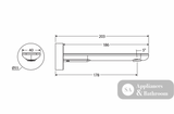 Fienza 234115GM-2-LF Empire Slim Wall Basin/Bath Outlet 180mm Round Plate Lead Free Gun Metal - Wall Spouts