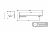 Fienza 234115UB-LF Empire Slim Wall Basin/Bath Outlet 180mm Square Plate Lead Free Urban Brass - Wall Spouts