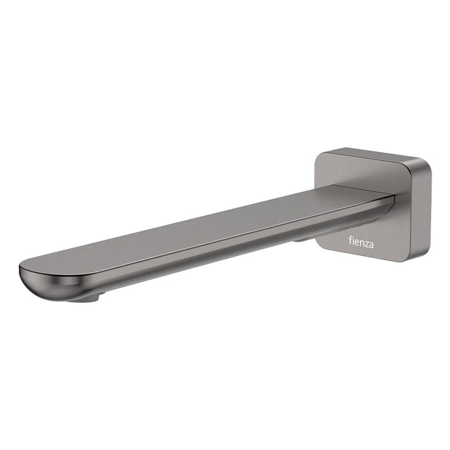 Fienza 234116GM-LF Empire Slim Wall Basin/Bath Outlet 220mm Square Plate Lead Free Gun Metal - Wall Spouts