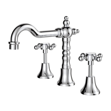 Fienza 336101-LF Lillian Shepherds Crook Basin Set Chrome - Tapware 3 Piece