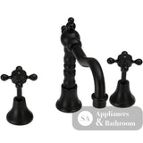 Fienza 336101BK Lillian Shepherds Crook Basin Set Matte Black Tapware 3 Piece