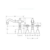 Fienza 336101BK Lillian Shepherds Crook Basin Set Matte Black Tapware 3 Piece