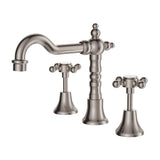 Fienza 336101BN-LF Lillian Shepherds Crook Basin Set Brushed Nickel - Tapware 3 Piece