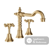 Fienza 336101UB Lillian Shepherds Crook Basin Set Urban Brass Tapware 3 Piece
