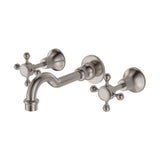 Fienza 336102BN Lillian Shepherds Crook Bath Set Brushed Nickel - Tapware 3 Piece