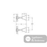 Fienza 336104BK Lillian Wall Top Assemblies Matte Black - Wall Top Assemblies