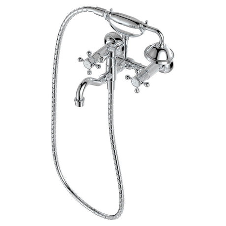 Fienza 336105 Lillian Exposed Bath Tap Set with Hand Shower Chrome - Bath Fillers