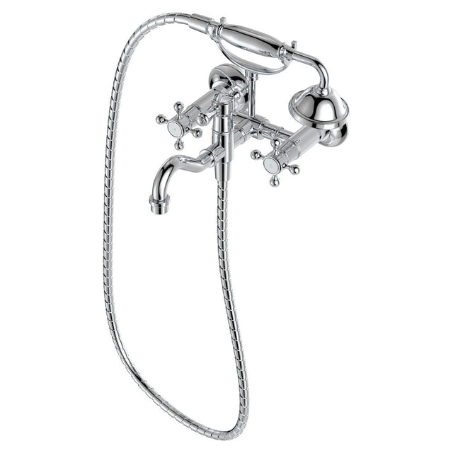 Fienza 336105 Lillian Exposed Bath Tap Set with Hand Shower Chrome - Bath Fillers