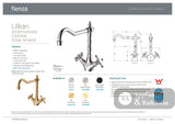 Fienza 336106UB Lillian Shepherds Crook Sink Mixer Urban Brass - Kitchen Mixer Taps