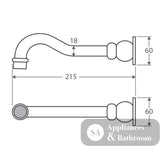 Fienza 336110B Lillian Bath Outlet Matte Black - Bath Outlet