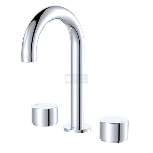 Fienza 338101-LF Kaya Round Hob Set Round Taps Chrome