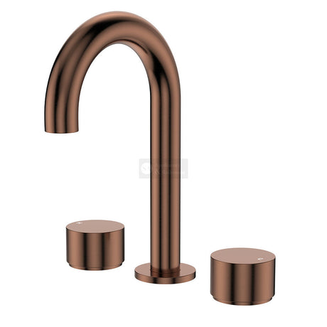 Fienza 338101CO-LF Kaya Round Hob Set Round Taps Brushed Copper