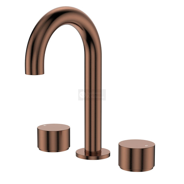 Fienza 338101CO-LF Kaya Round Hob Set Round Taps Brushed Copper