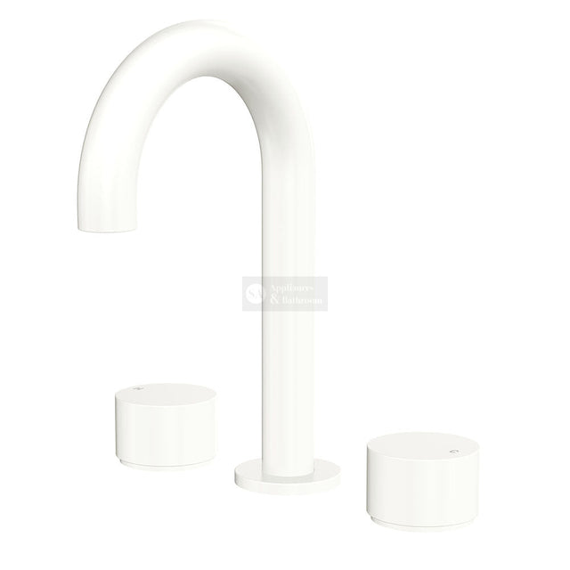 Fienza 338101MW-LF Kaya Round Hob Set Round Taps Matte White