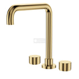 Fienza 338106UB-LF Kaya Squareline Hob Set Round Taps Urban Brass