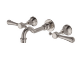 Fienza Lillian Lever Basin Bath Wall Set - Brushed Nickel 339102BN Tapware 3 Piece