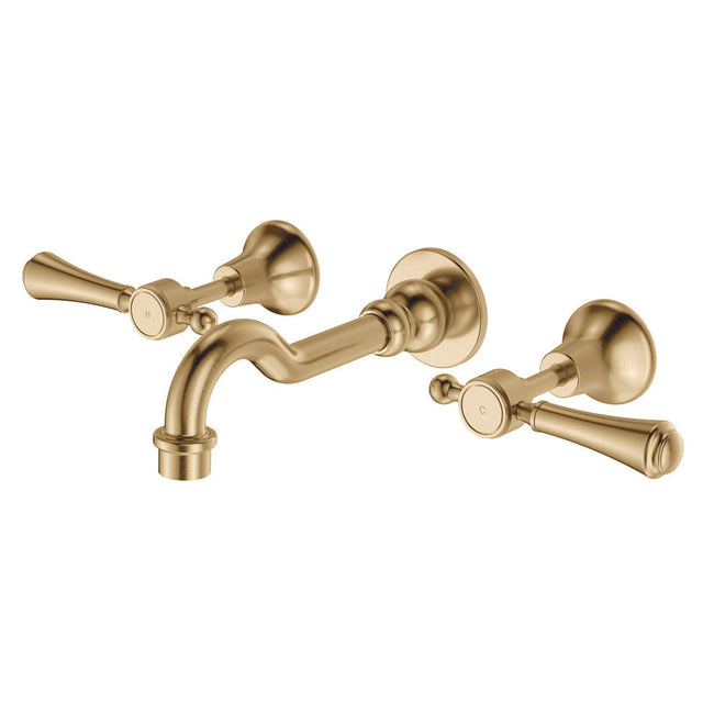 Fienza 339102UU-LF Lillian Lever Basin Bath Wall Set Urban Brass - Tapware 3 Piece
