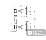 Fienza 339104UU Lillian Wall Top Assemblies Urban Brass - Wall Top Assemblies