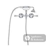 Fienza 339105CC Lillian Lever Exposed Bath Tap Set with Hand Shower Chrome - Bath Fillers