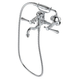 Fienza 339105CC Lillian Lever Exposed Bath Tap Set with Hand Shower Chrome - Bath Fillers