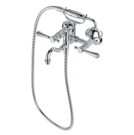 Fienza 339105CC Lillian Lever Exposed Bath Tap Set with Hand Shower Chrome - Tapware 3 Piece