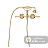 Fienza 339105UU Lillian Lever Exposed Bath Tap Set with Hand Shower Urban Brass - Bath Fillers