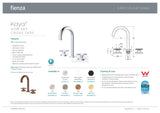 Fienza 343101CO-LF Kaya Round Hob Set Cross Taps Brushed Copper