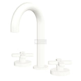 Fienza 343101MW-LF Kaya Round Hob Set Cross Taps Matte White