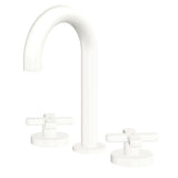 Fienza 343101MW-LF Kaya Round Hob Set Cross Taps Matte White