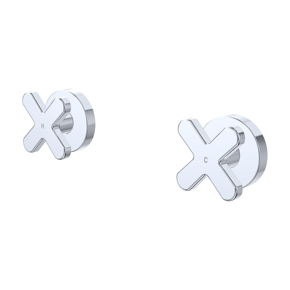 Fienza 343104-LF Kaya Cross Wall Taps Chrome