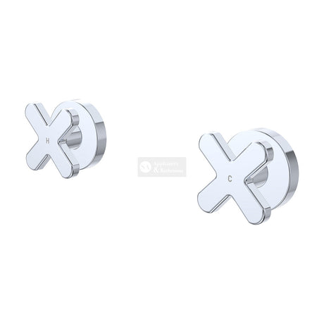Fienza 343104-LF Kaya Cross Wall Taps Chrome
