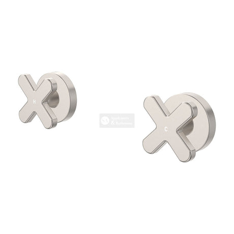 Fienza 343104BN-LF Kaya Cross Wall Taps Brushed Nickel