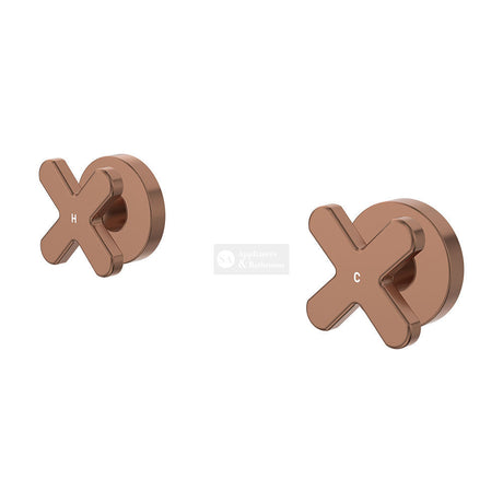 Fienza 343104CO-LF Kaya Cross Wall Taps Brushed Copper
