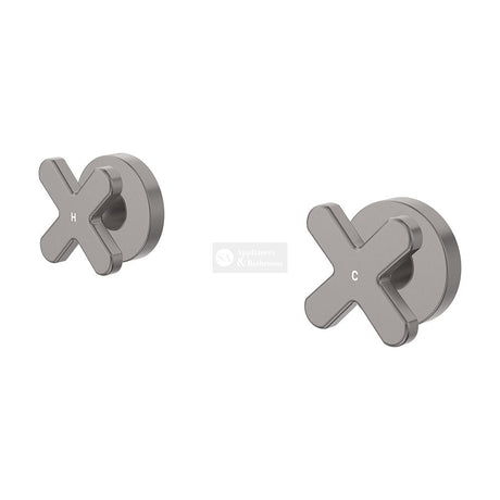 Fienza 343104GM-LF Kaya Cross Wall Taps Gun Metal
