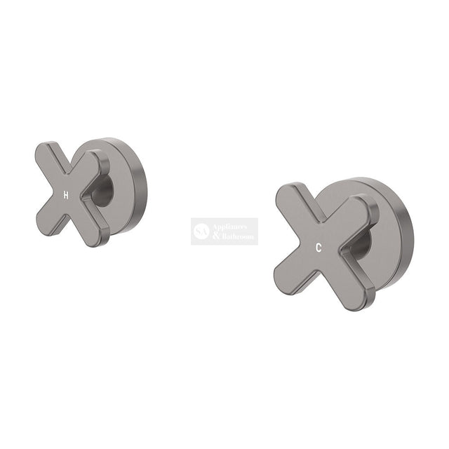Fienza 343104GM-LF Kaya Cross Wall Taps Gun Metal